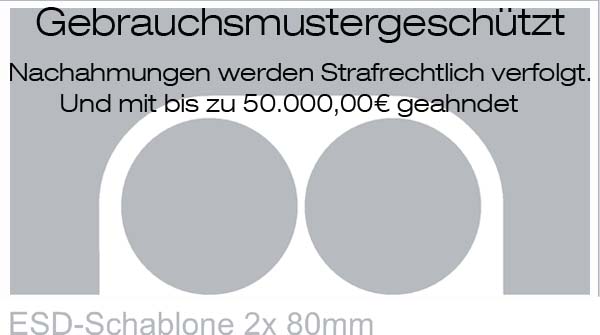 Beschnittschablone links
