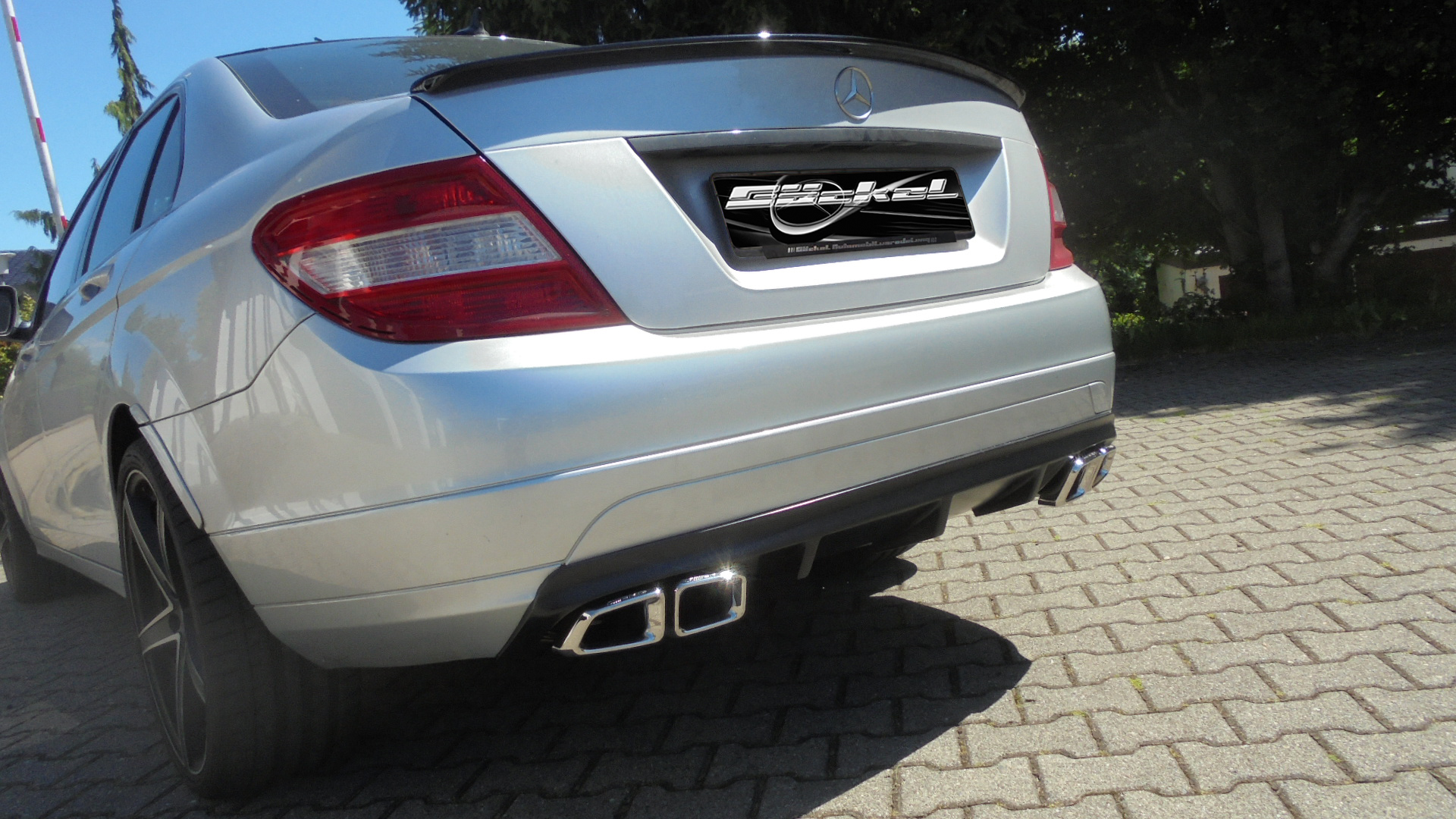 Diffusor Heckblende C-Klasse W204 Limo. Seriensto&szlig;stange Baureihe 03.07-03.11