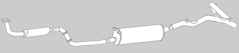 G-Modell 460 Auspuff Anlage