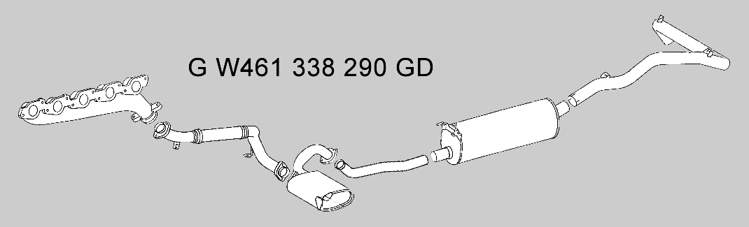 G-Modell 461 Auspuff Anlage