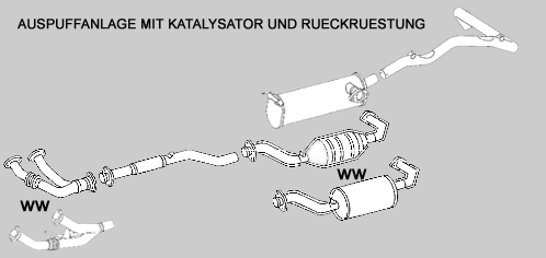 G-Modell 460 Puch 230 460.238  Auspuff Anlage