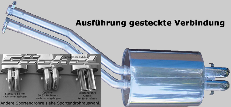 SL R107 C107 W107 Auspuff Ausgang links Serien & Sportlook Sportauspuff